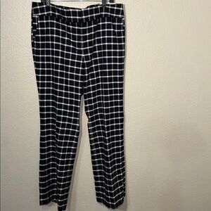 Ann Taylor Factory NWT Women’s 16 Black White Windowpane Dress Pants